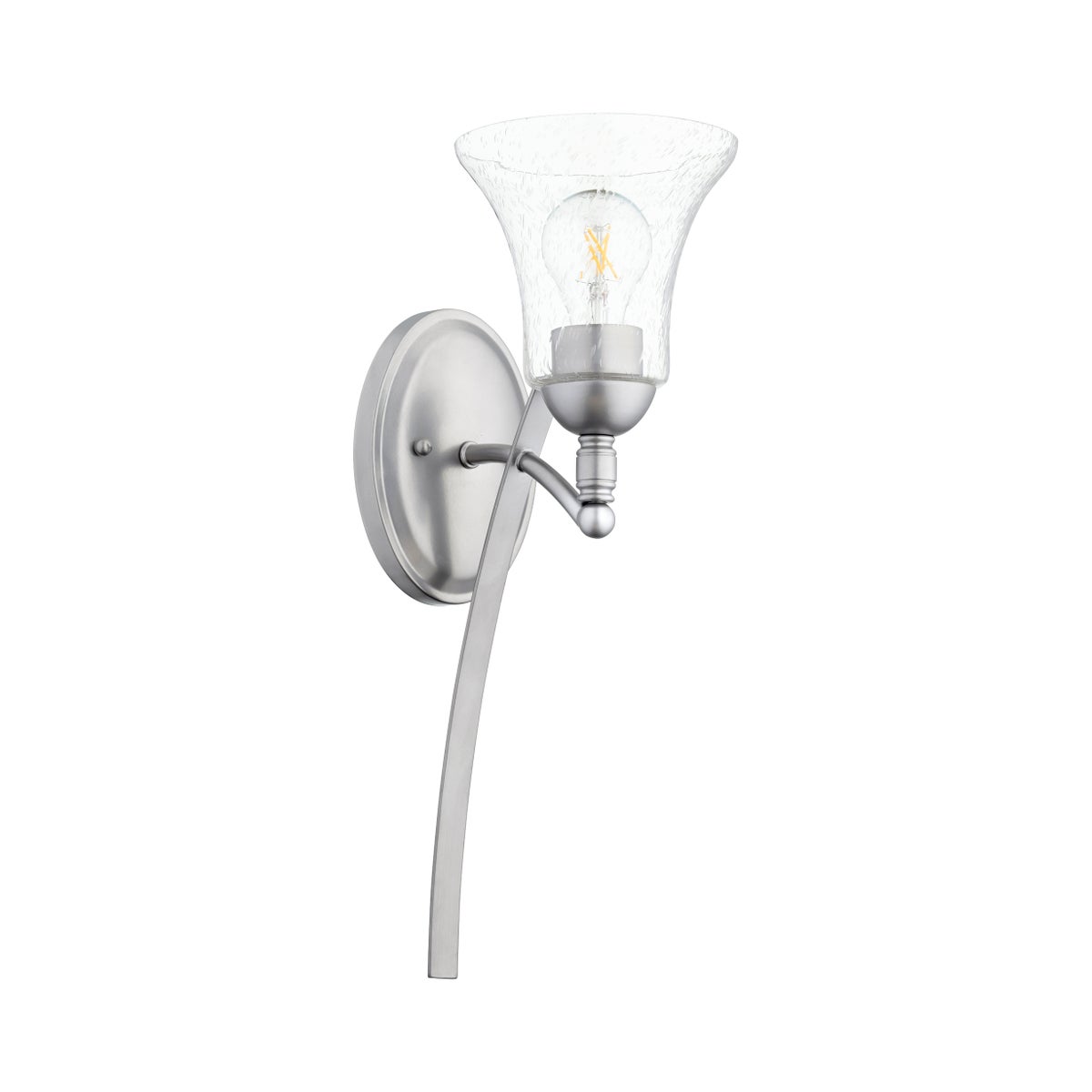 Aspen 1 Light Transitional Classic Nickel Wall Sconce
