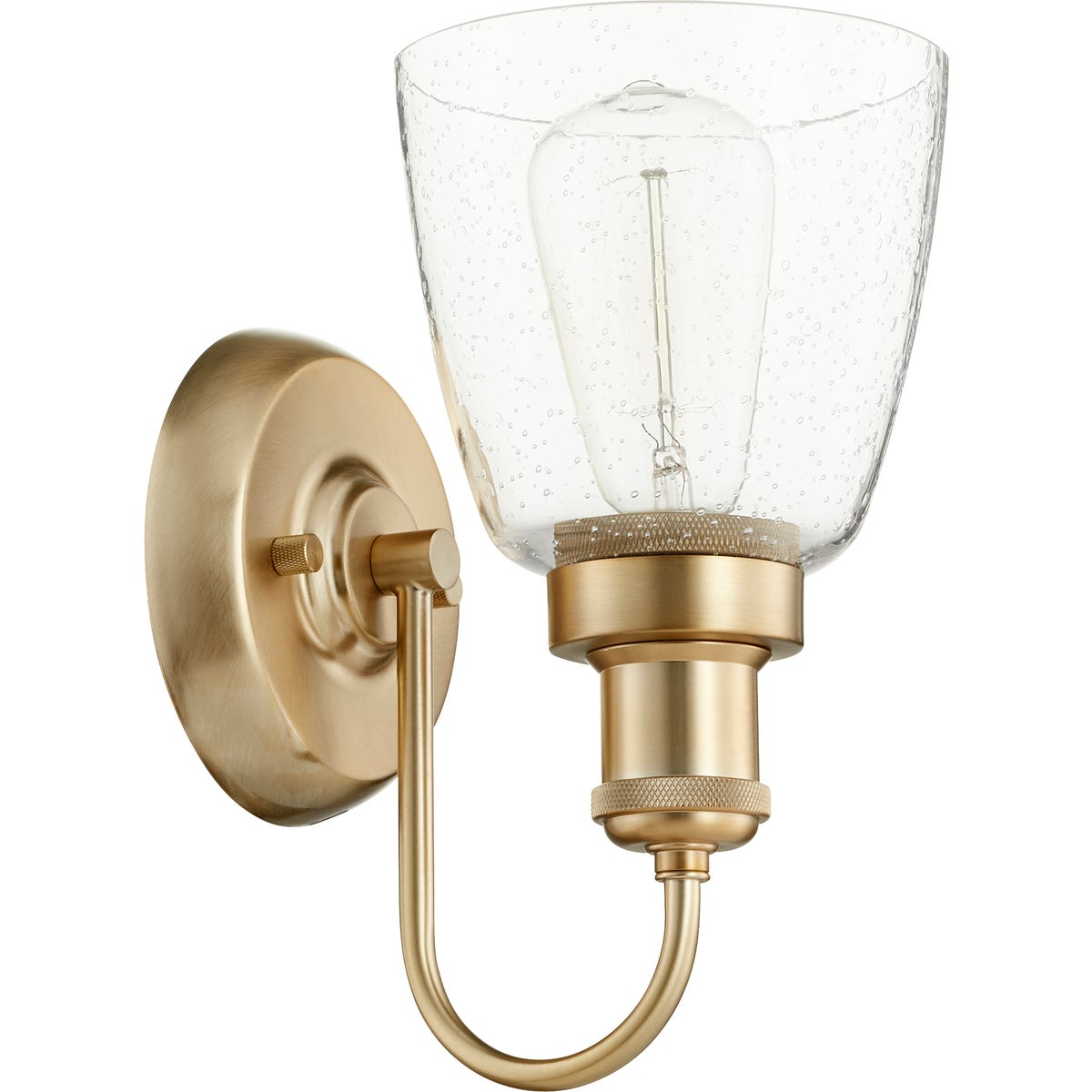 1 Light Traditional Aged Brass Wall Sconce
