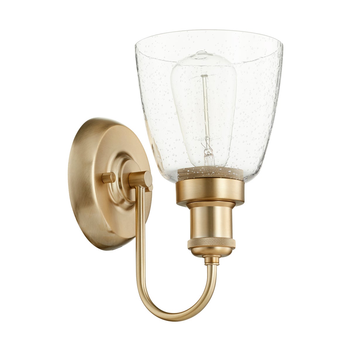 1 Light Traditional Aged Brass Wall Sconce
