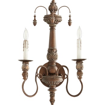 Salento 2 Light Traditional Vintage Copper Wall Sconce