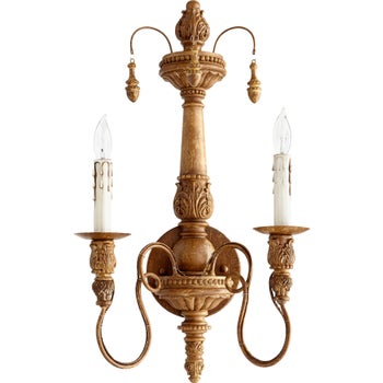 Salento 2 Light Traditional French Umber Wall Sconce