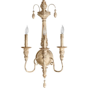 Salento 3 Light Traditional Persian White Wall Sconce