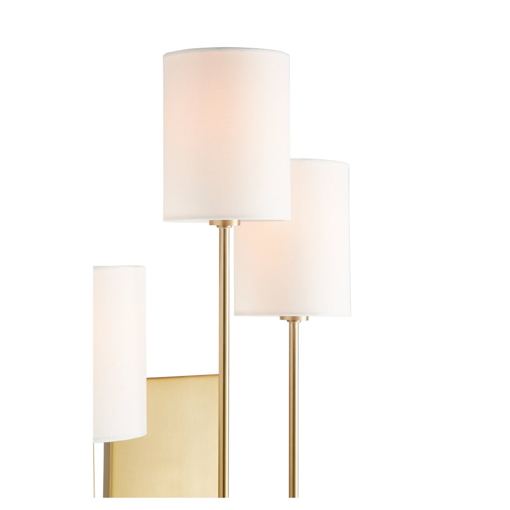 HARMONY 3 Light Wall Mount - Aged Brass