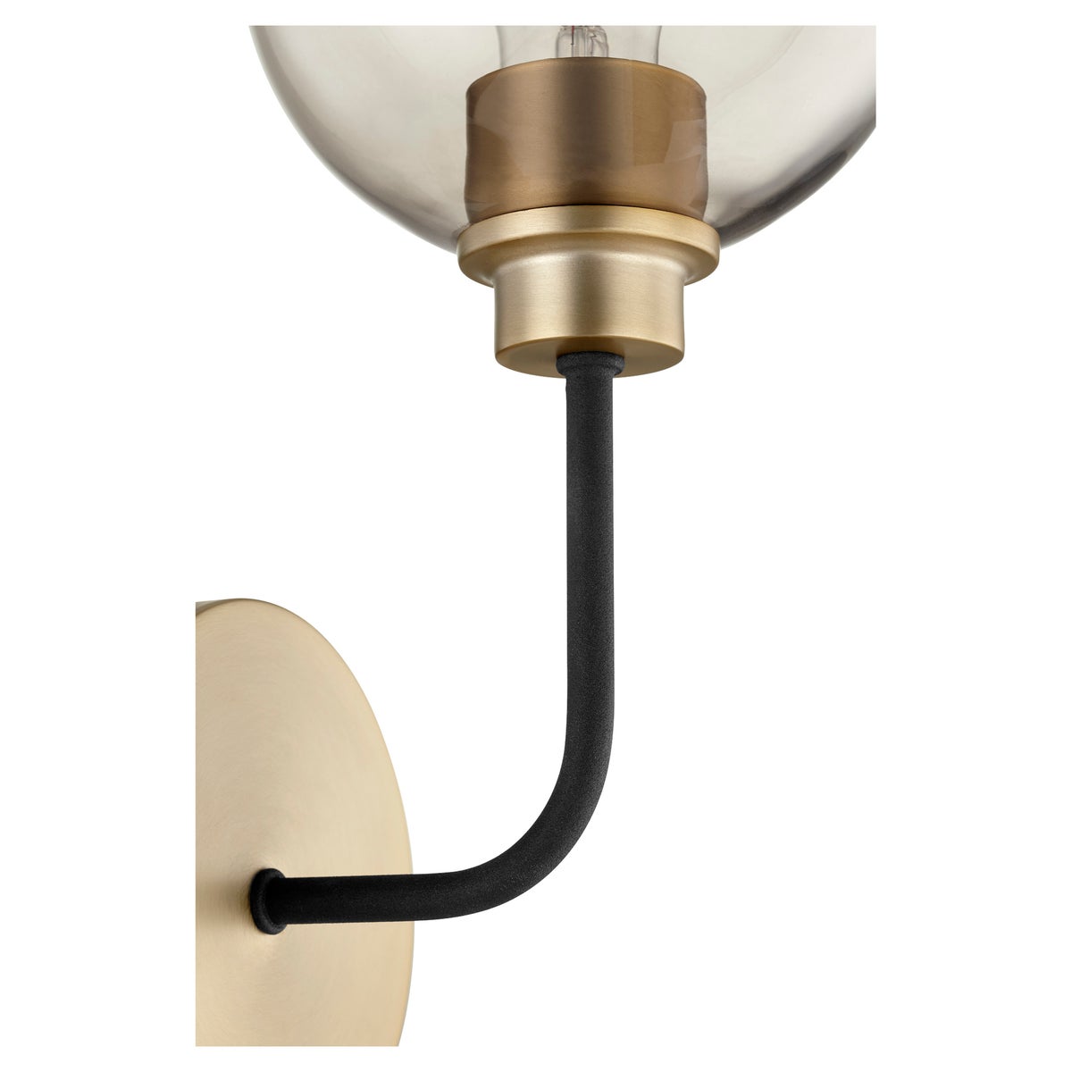 Clarion 1-Light Black/Aged Brass Wall Mount