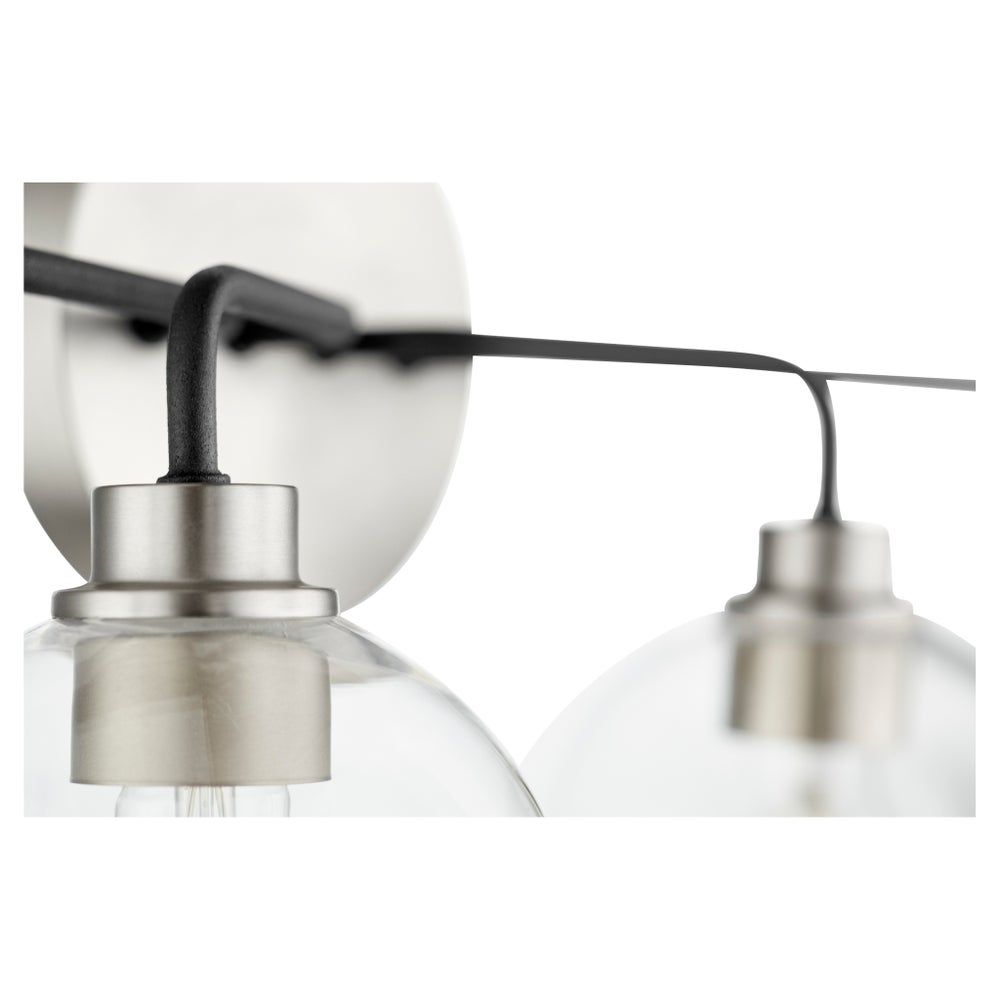 Clarion 4-Light Black/Satin Nickel Vanity