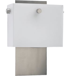 2 Light Modern and Contemporary Satin Nickel Wall Sconce