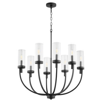 LADIN 8 Light chandelier- Black
