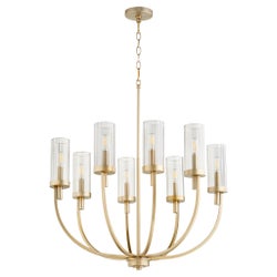 LADIN 8 Light chandelier- Aged Brass