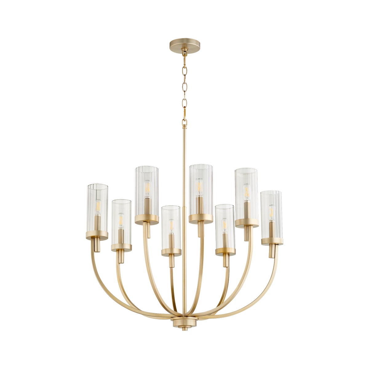 LADIN 8 Light chandelier- Aged Brass