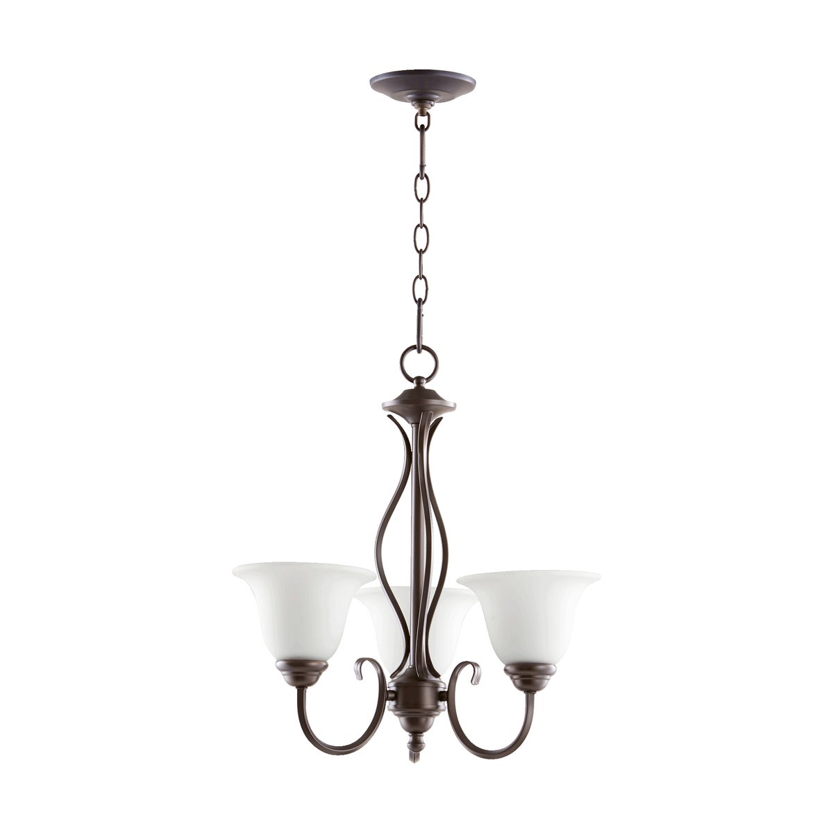 Spencer 3 Light Oiled Bronze Transitional Chandelier