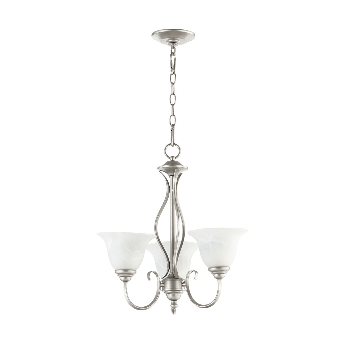 Spencer 3 Light Classic Nickel Transitional Chandelier