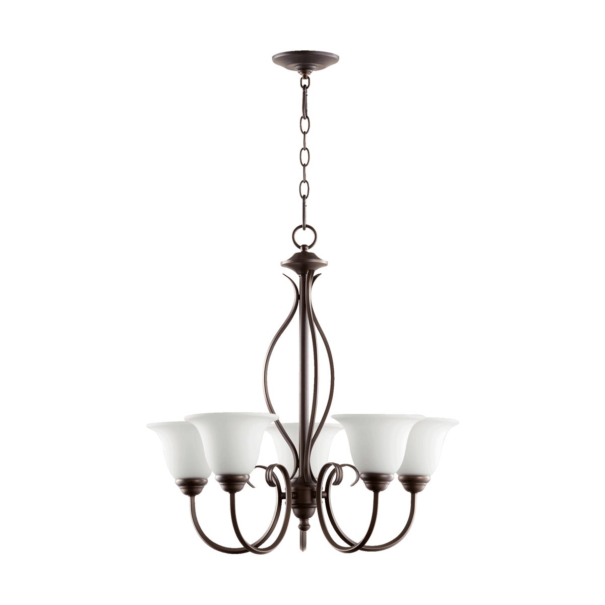 Spencer 5 Light Oiled Bronze Transitional Chandelier