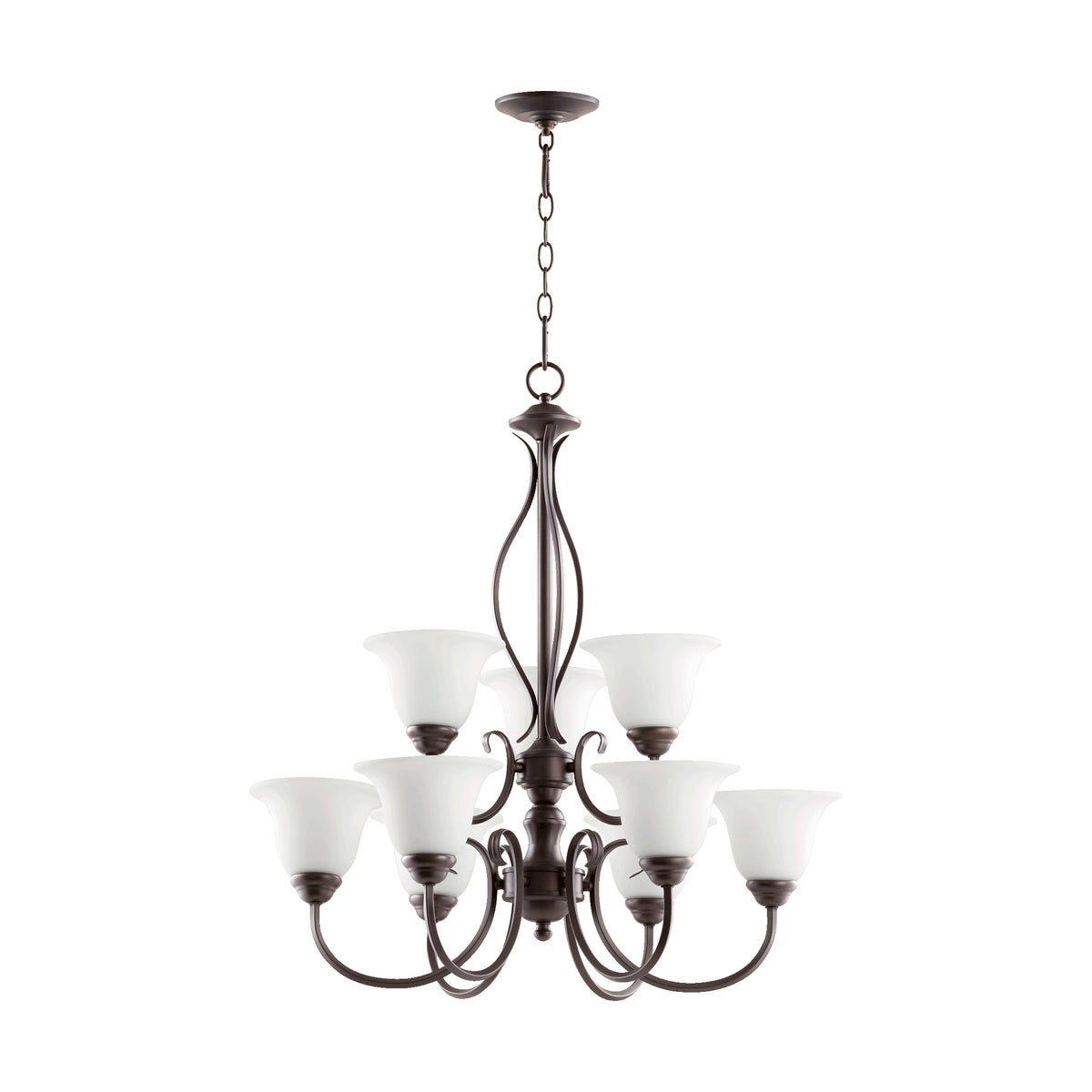 Spencer 9 Light Oiled Bronze Traditional Chandelier