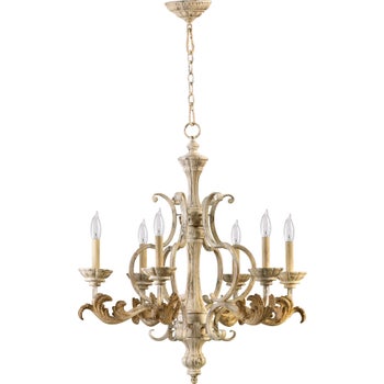 Florence 6 Light Persian White  Traditional Chandelier