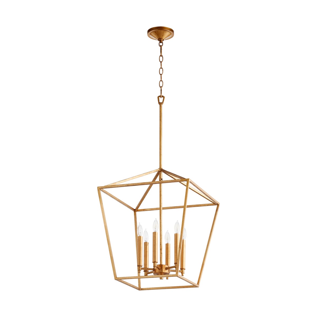 Gabriel 6 Light Gold Leaf Pendant