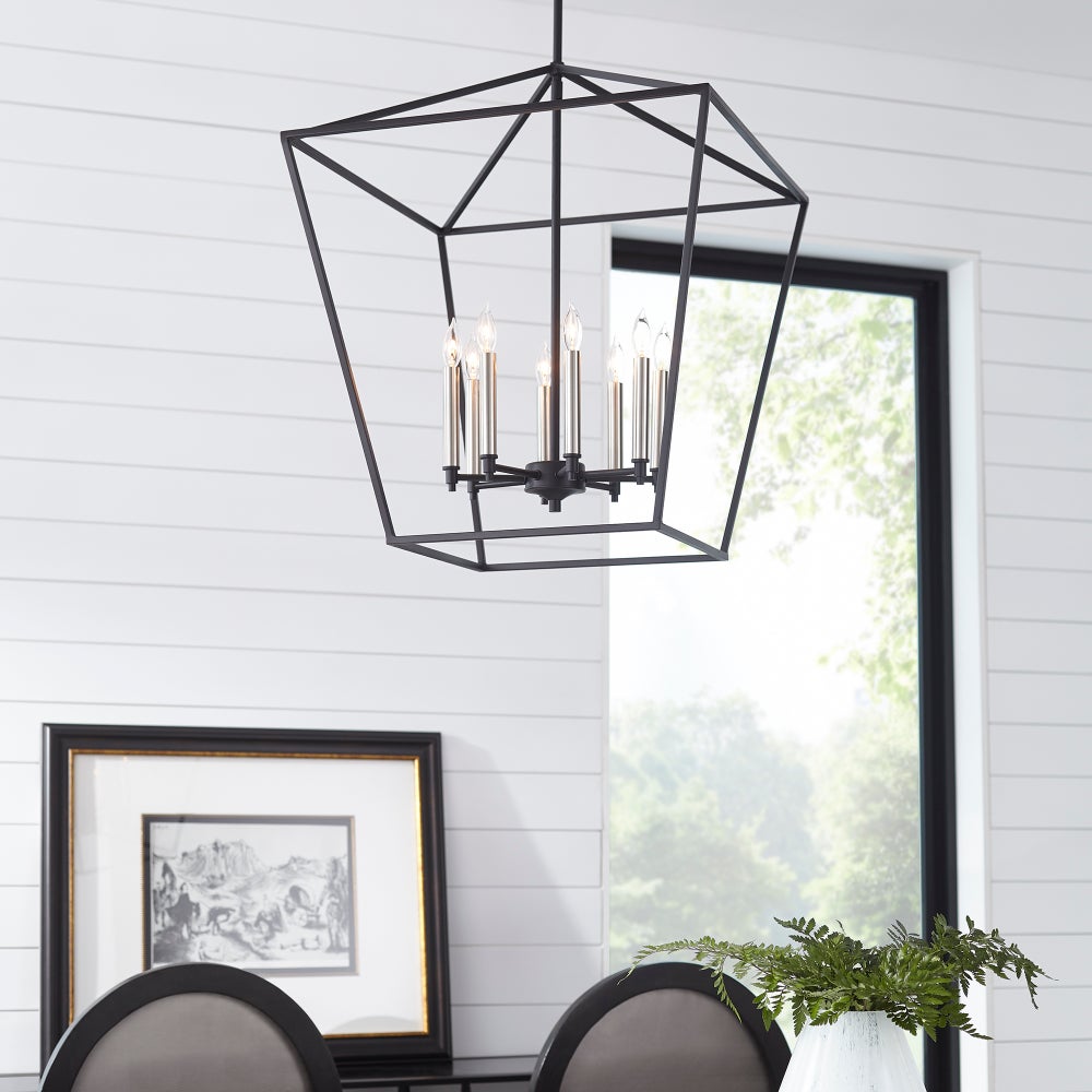 Gabriel 8 Light Black Pendant