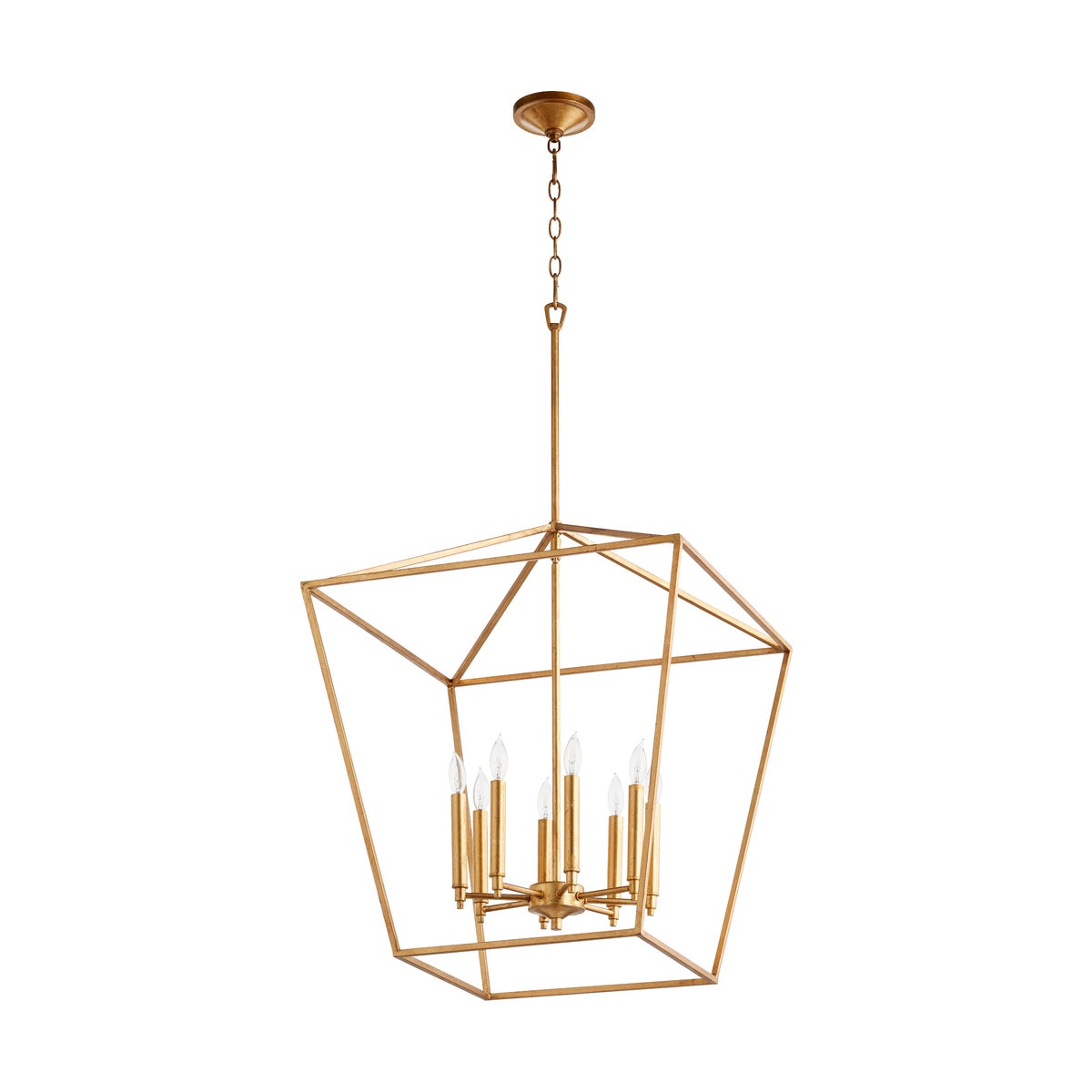 Gabriel 8 Light Gold Leaf Pendant