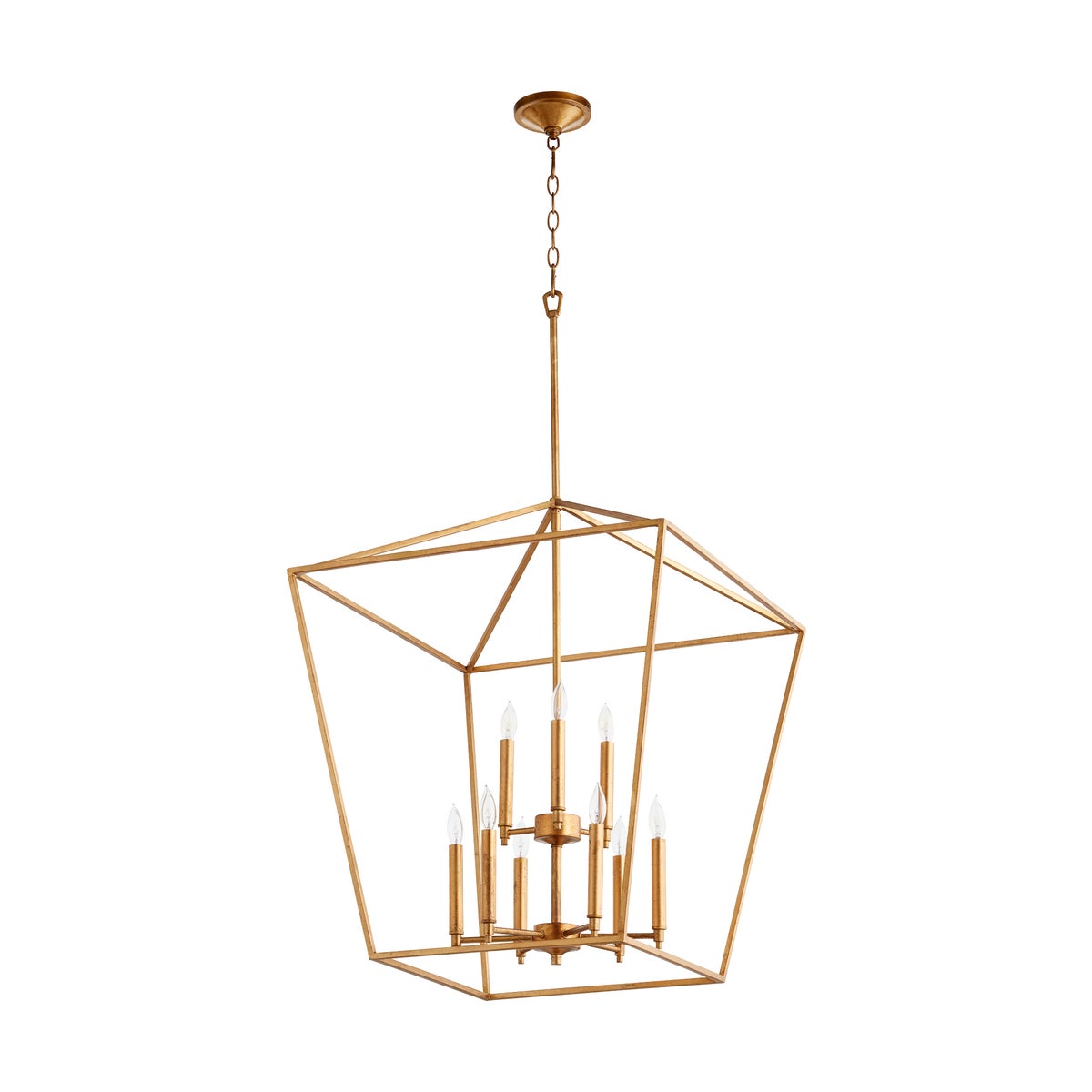 Gabriel 9 Light Gold Leaf Pendant