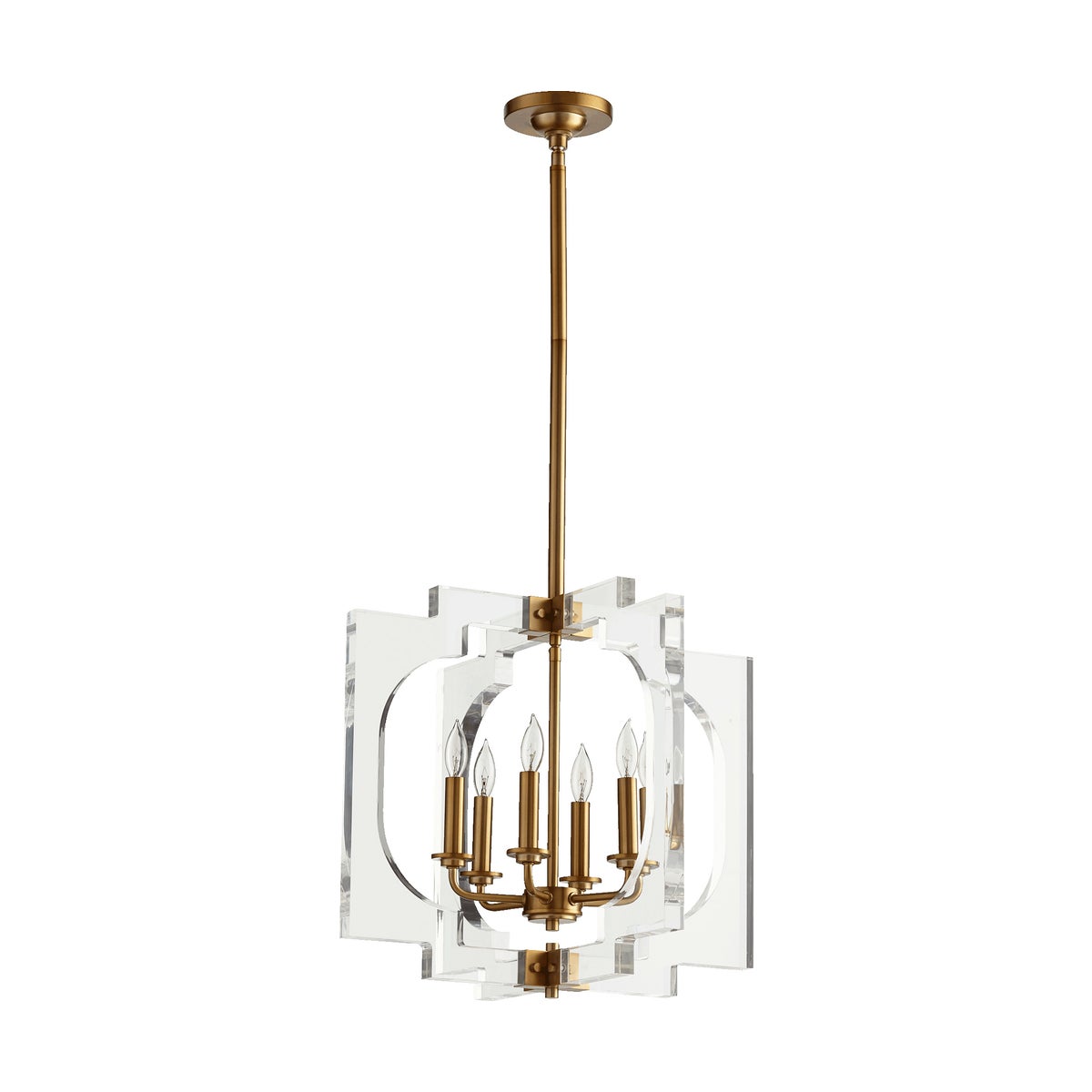 Broadway Aged Brass Modern and Contemporary Pendant