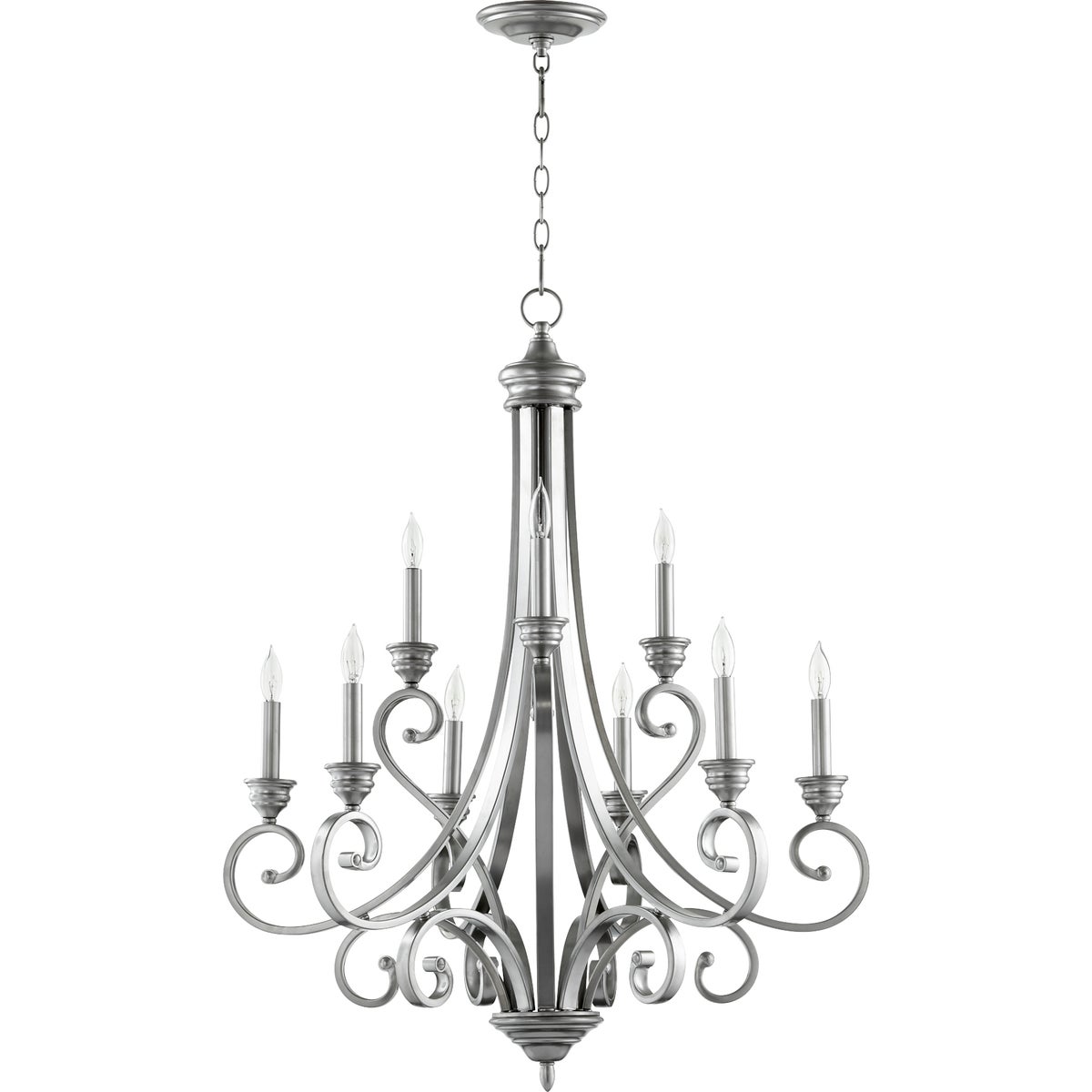 Bryant 9 Light Classic Nickel  Traditional Chandelier
