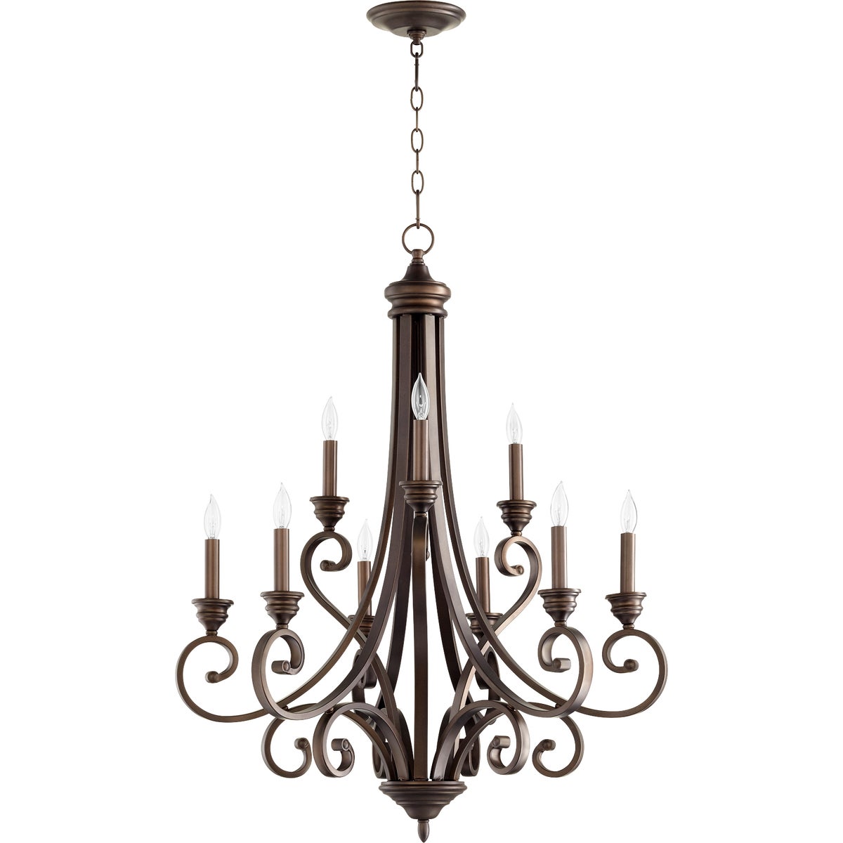Bryant 9 Light Oiled Bronze  Traditional Chandelier