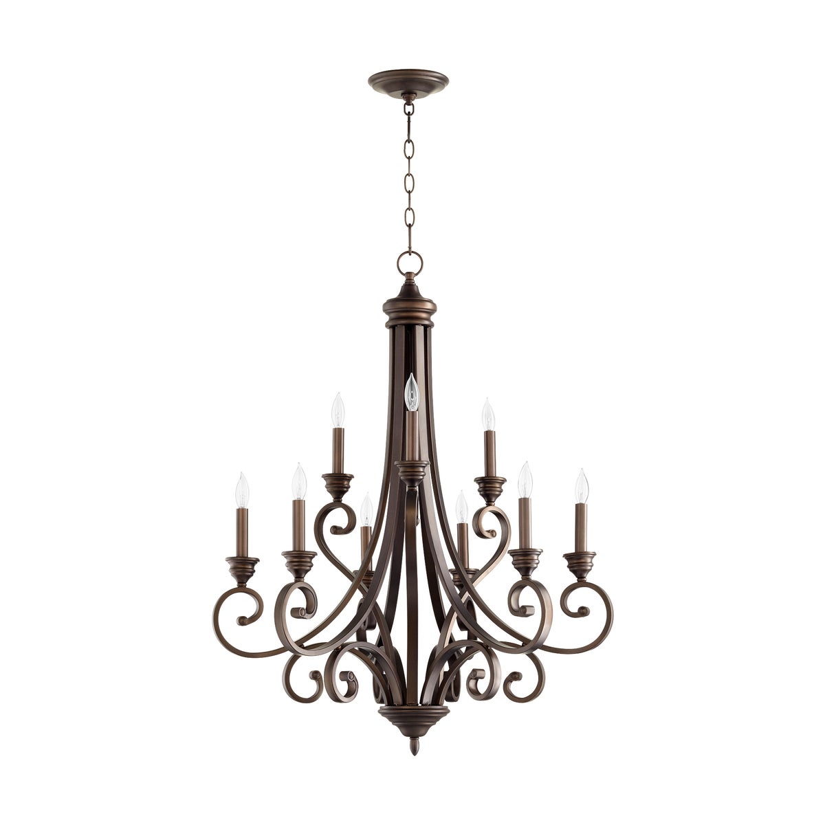 Bryant 9 Light Oiled Bronze Traditional Chandelier
