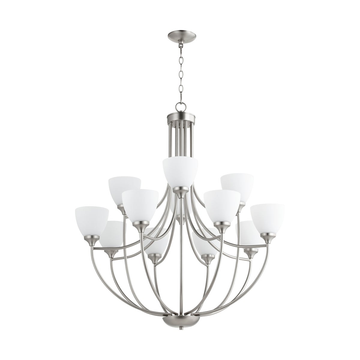 ENCLAVE 12 Light chandelier- Satin Nickel