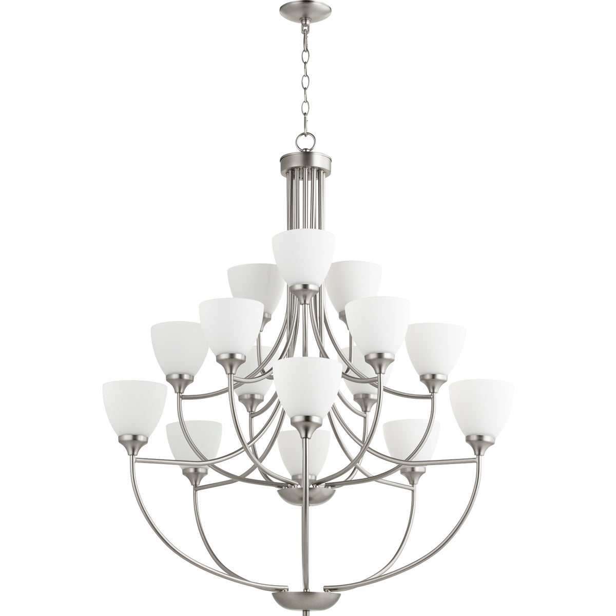 ENCLAVE 15 Light chandelier- Satin Nickel