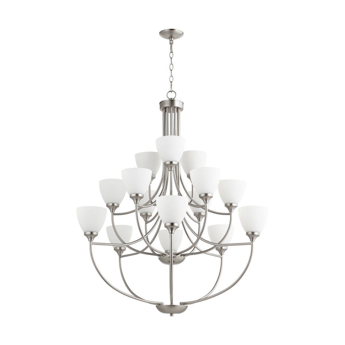 ENCLAVE 15 Light chandelier- Satin Nickel
