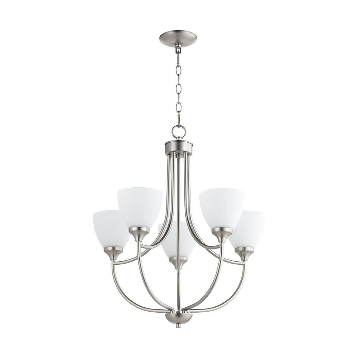 Enclave 5 Light Satin Nickel Transitional Chandelier