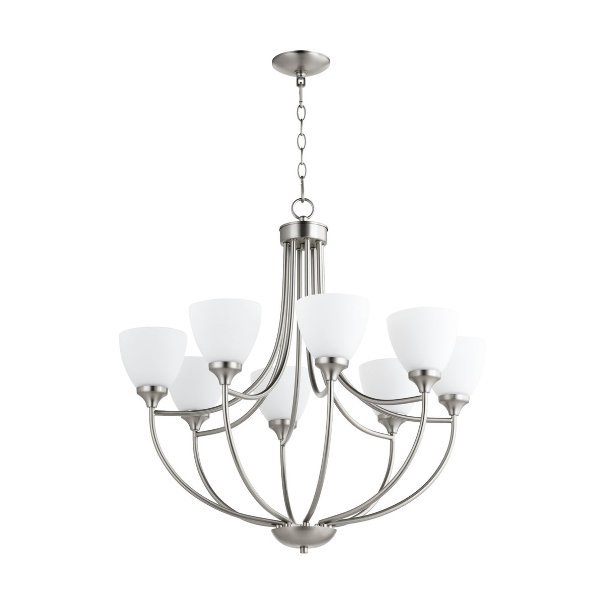 Enclave 8 Light Satin Nickel Transitional Chandelier