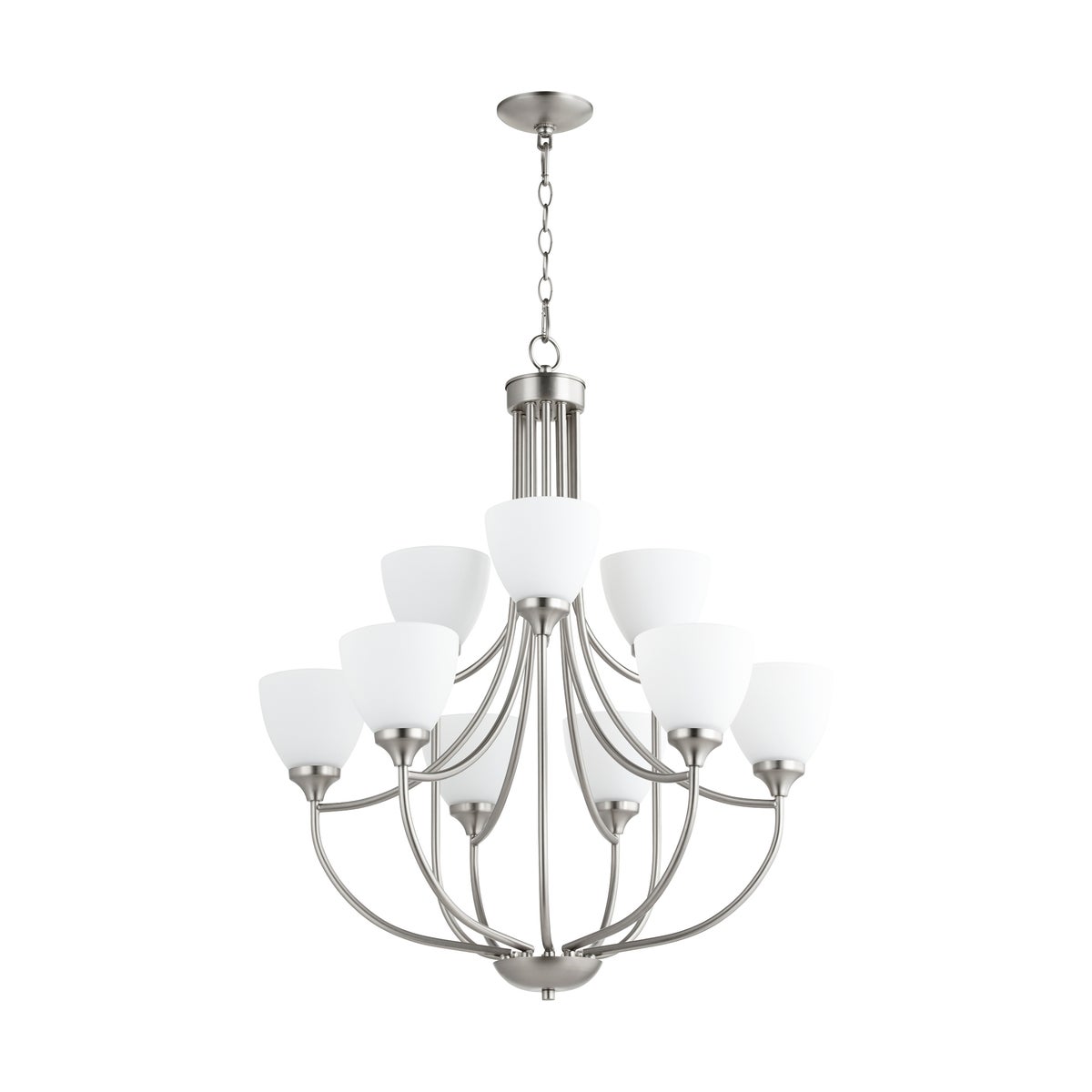 Enclave 9 Light Satin Nickel Transitional Chandelier
