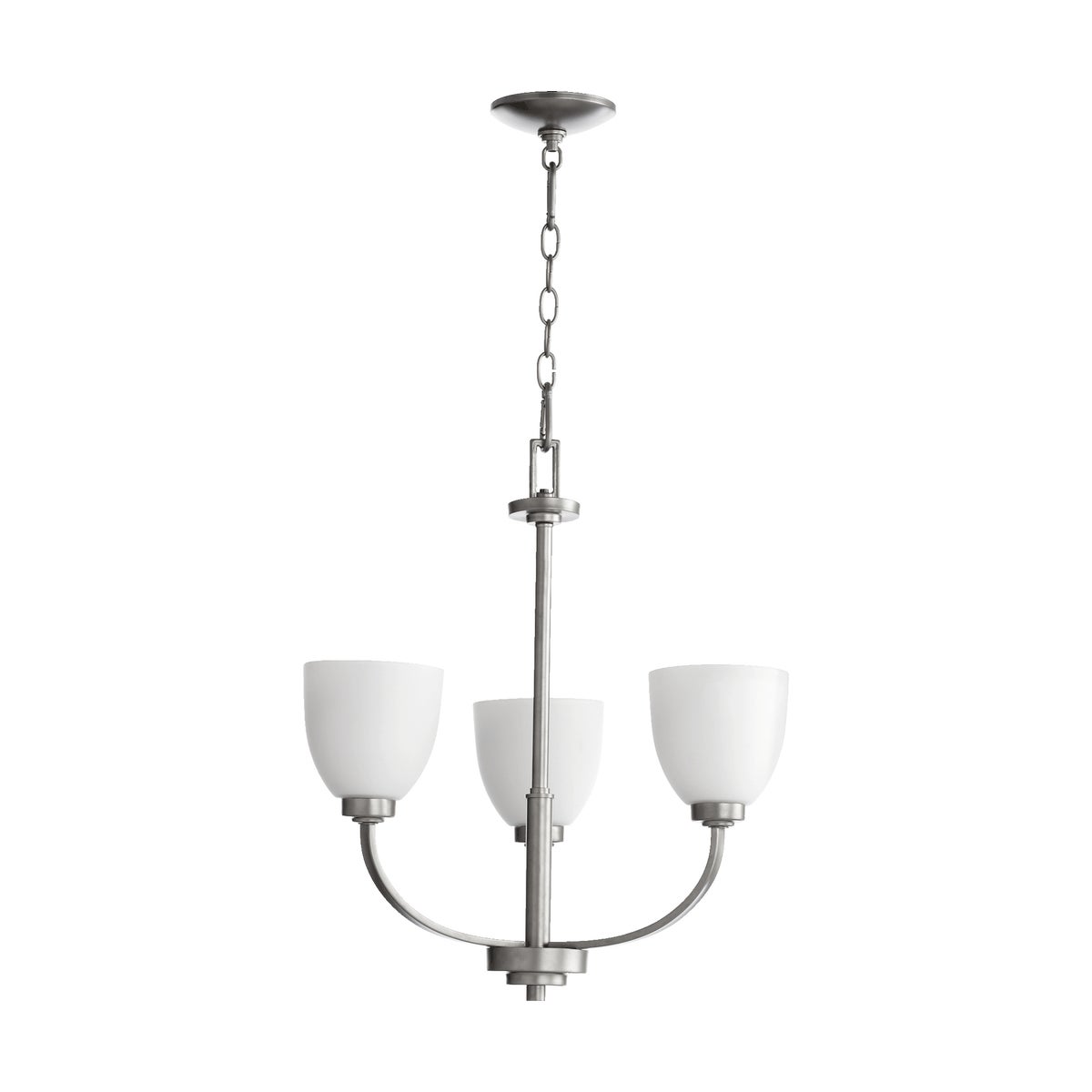 Reyes 3 Light Classic Nickel Transitional Chandelier