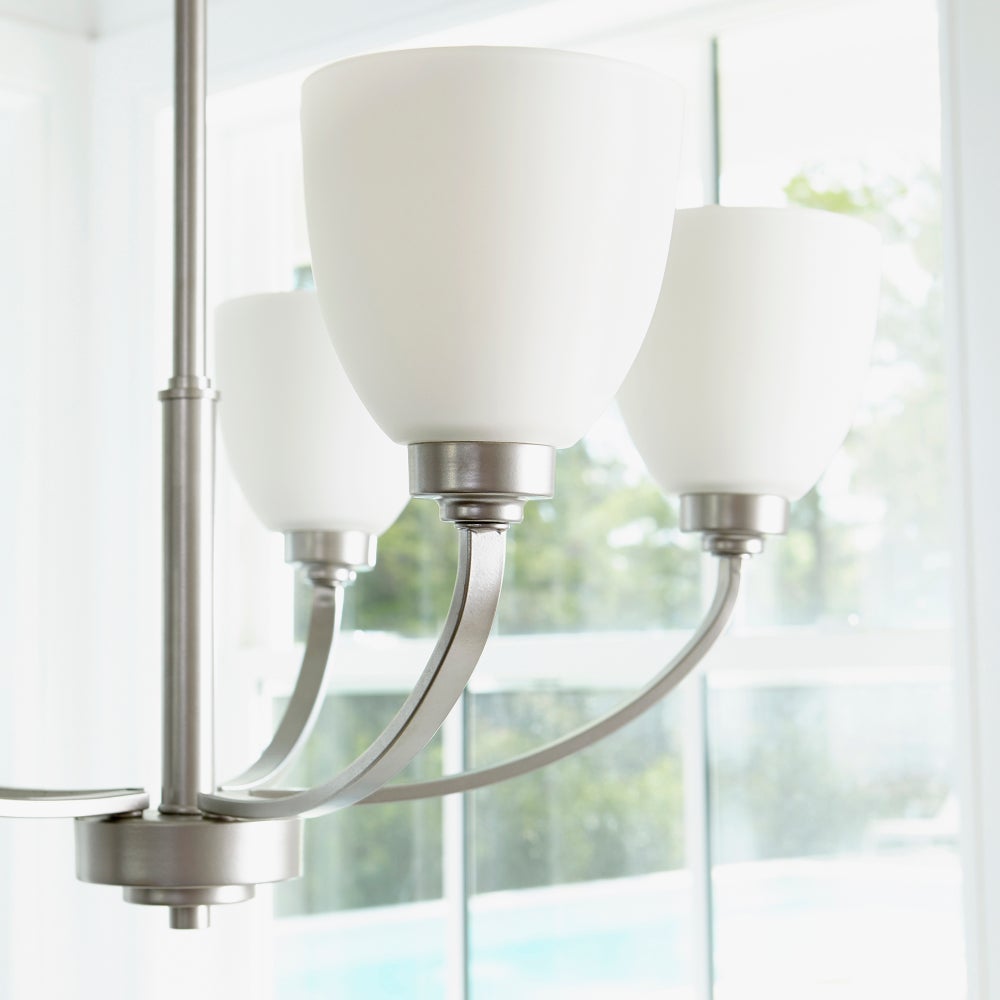 Reyes 5 Light Classic Nickel Transitional Chandelier