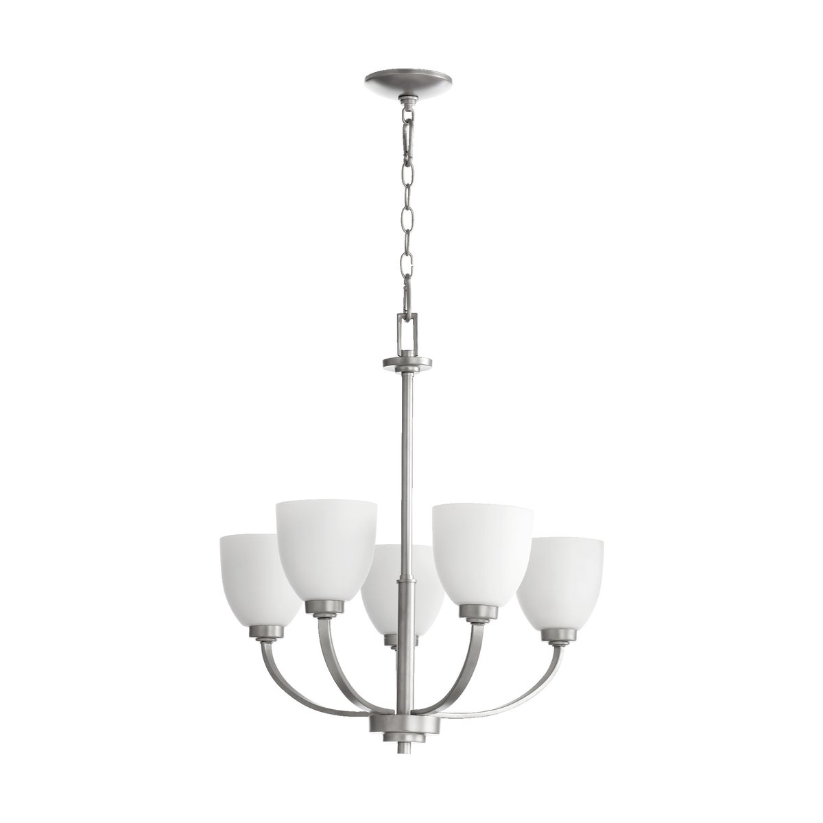 Reyes 5 Light Classic Nickel Transitional Chandelier