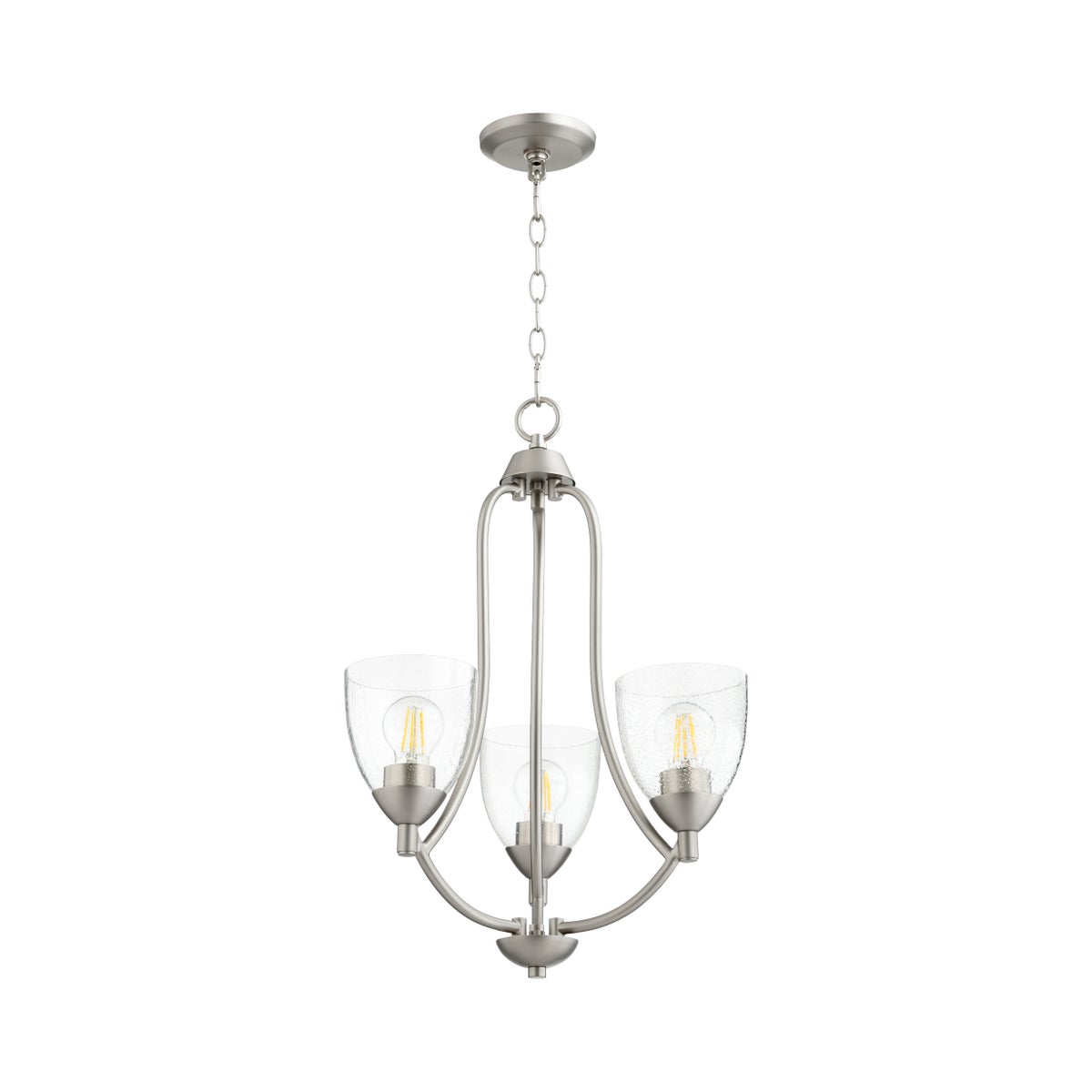Barkley 3 Light Satin Nickel Transitional Chandelier
