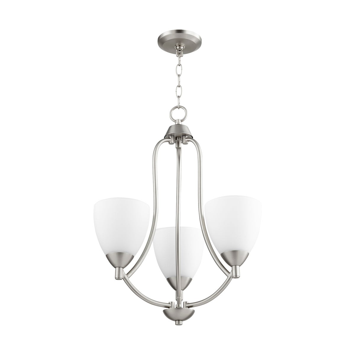 Barkley 3 Light Satin Nickel Transitional Chandelier