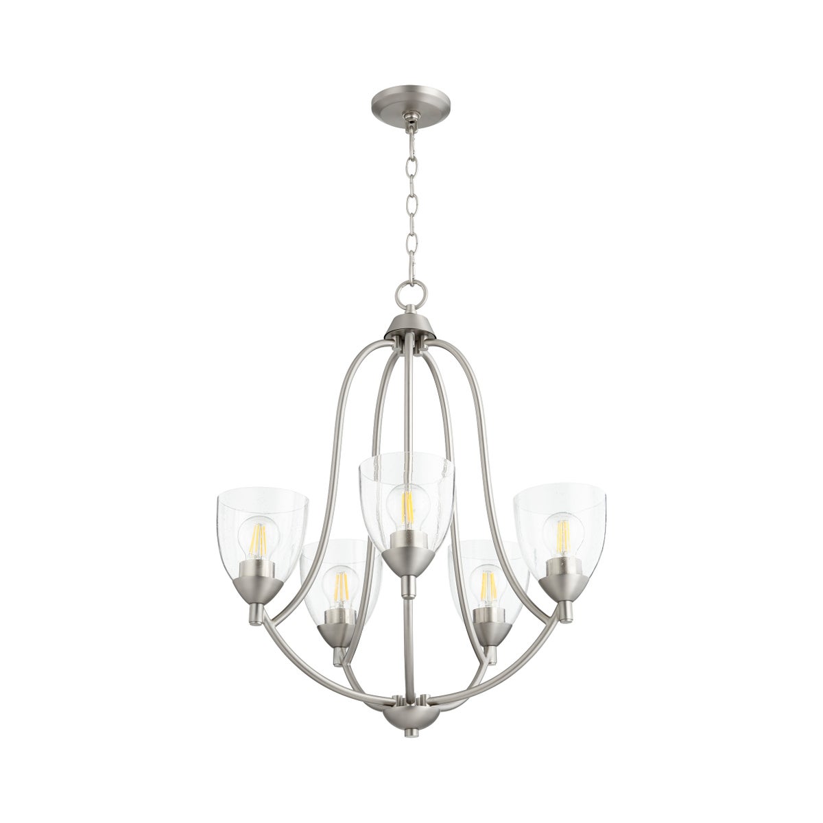 Barkley 5 Light Satin Nickel Traditional Chandelier