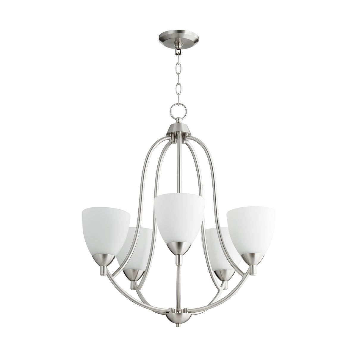 Barkley 5 Light Satin Nickel Transitional Chandelier