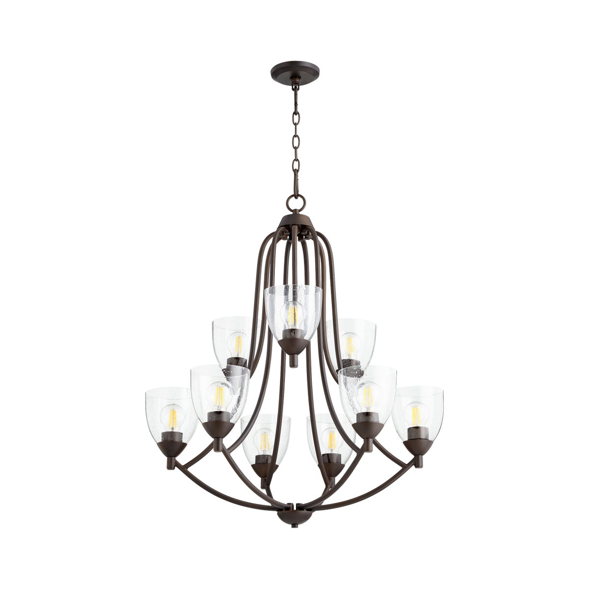 Barkley 9 Light Oiled Bronze Transitional Chandelier