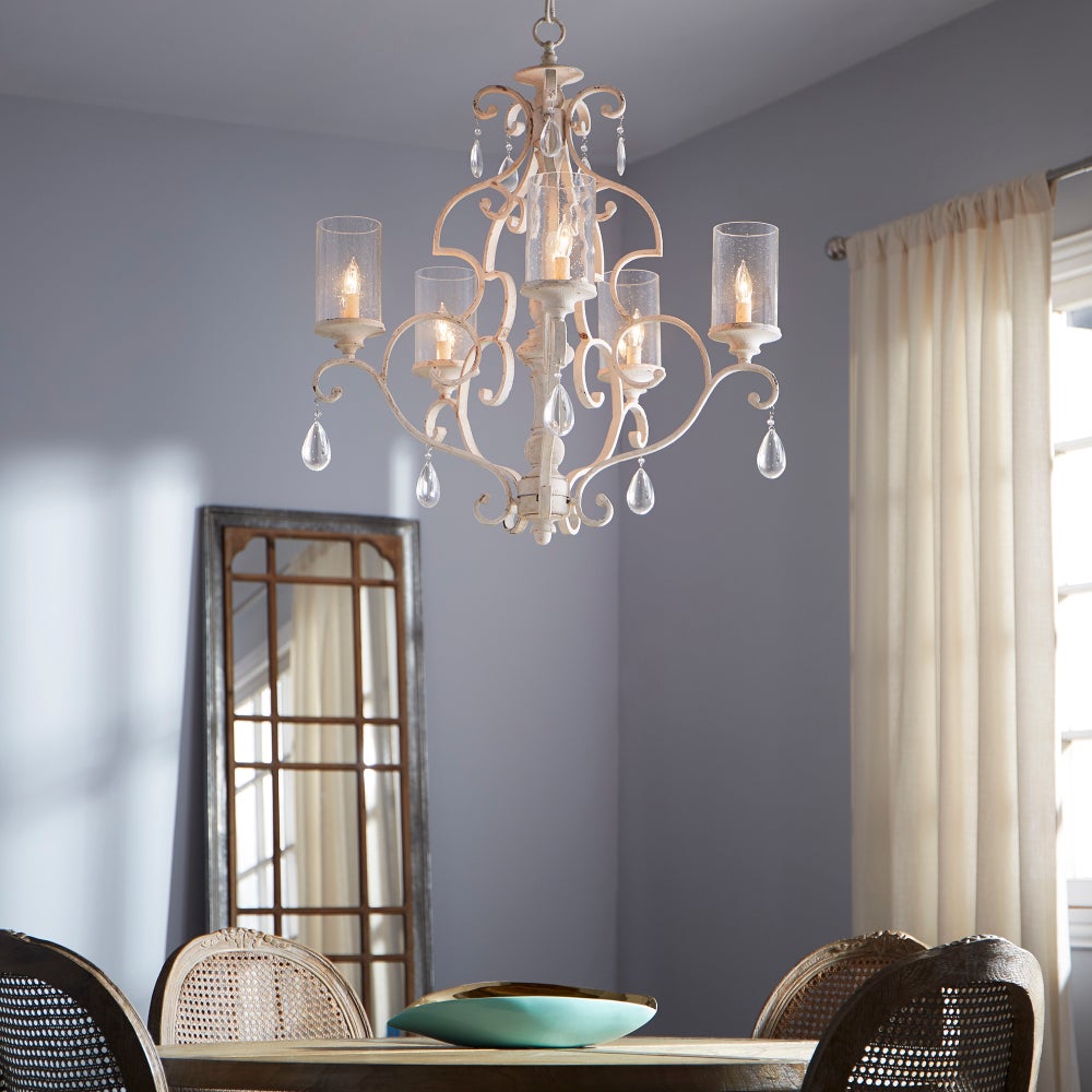 San Miguel 5 Light Persian White Traditional Chandelier
