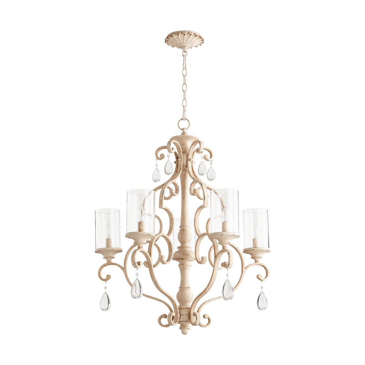 San Miguel 5 Light Persian White Traditional Chandelier