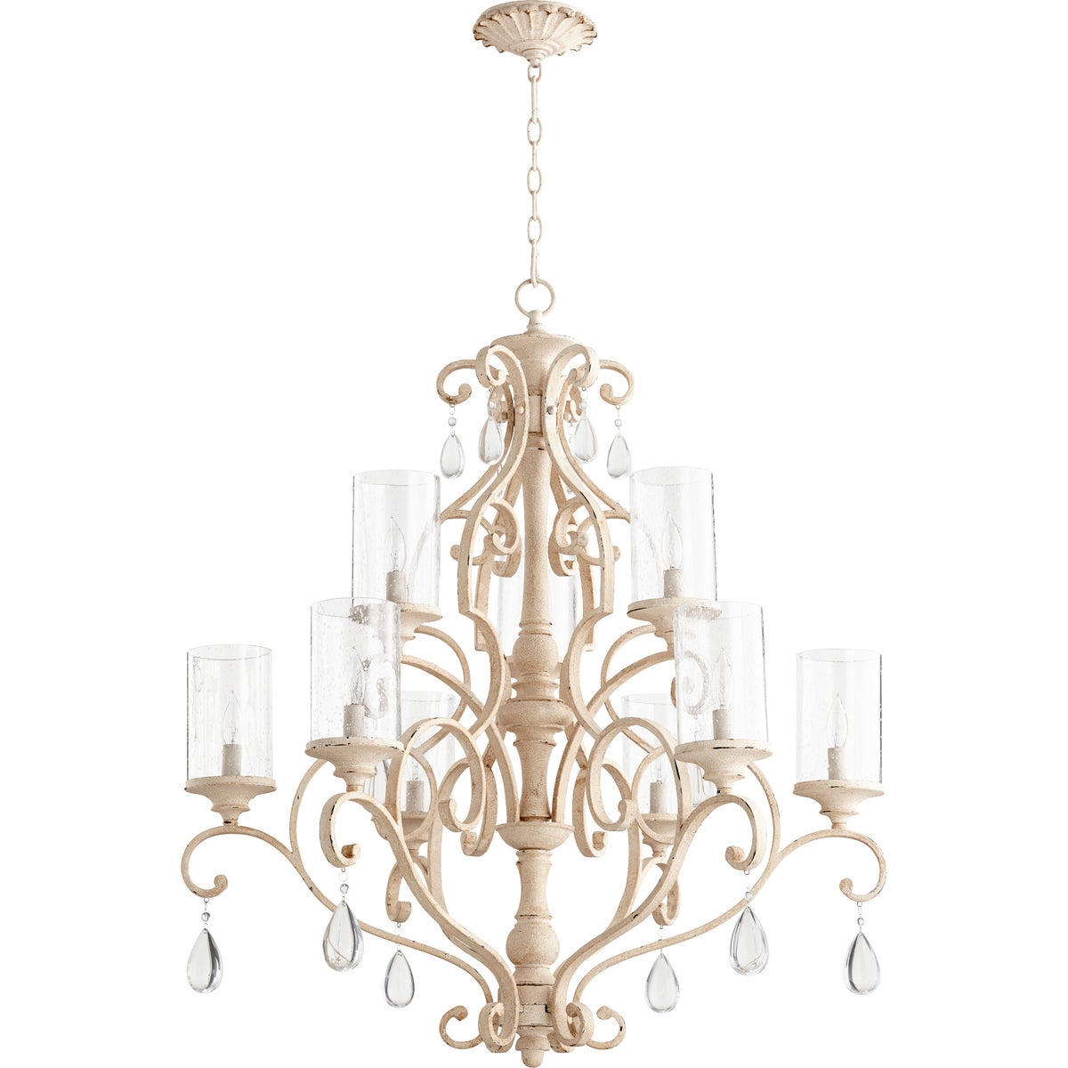 San Miguel 9 Light Persian White  Traditional Chandelier
