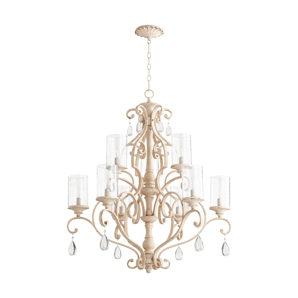 San Miguel 9 Light Persian White  Traditional Chandelier