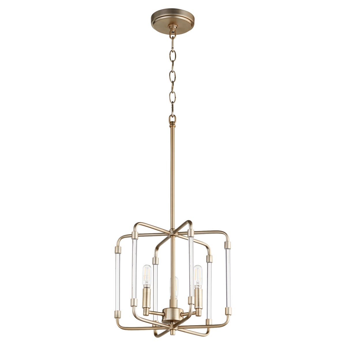 Optic Aged Brass Modern and Contemporary Pendant