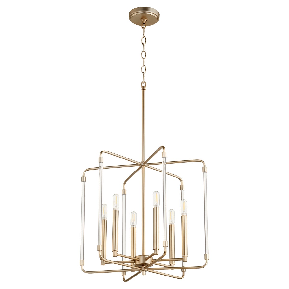 Optic Aged Brass Modern and Contemporary Pendant