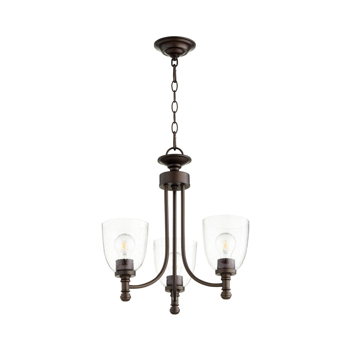 Rossington 3 Light Oiled Bronze Transitional Chandelier