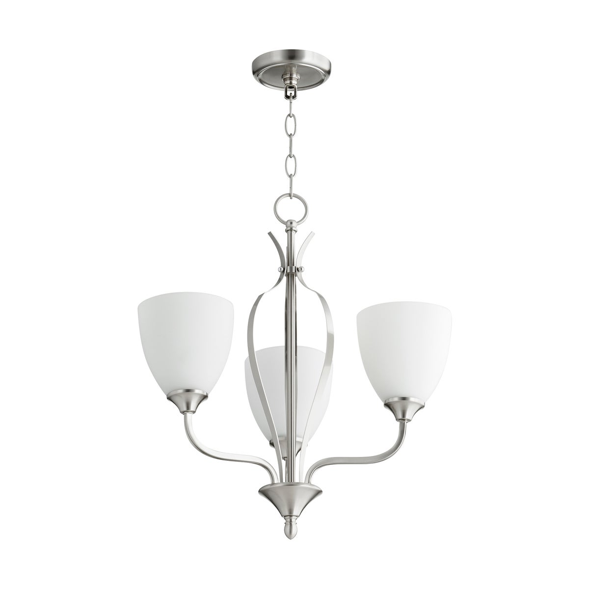 Jardin 3 Light Satin Nickel Transitional Chandelier