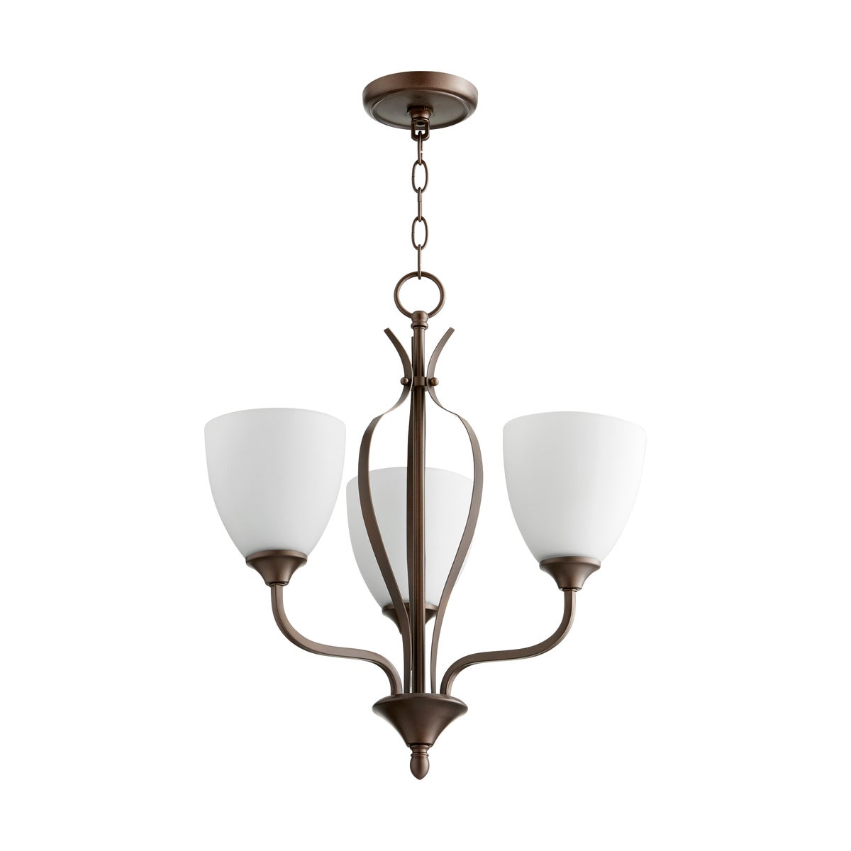 Jardin 3 Light Oiled Bronze Traditional Chandelier