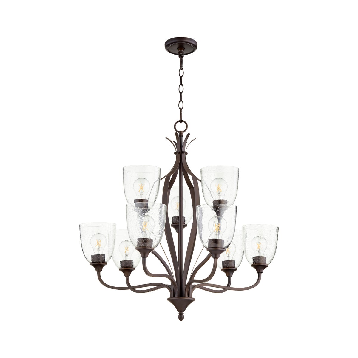 Jardin 9 Light Oiled Bronze Traditional Chandelier